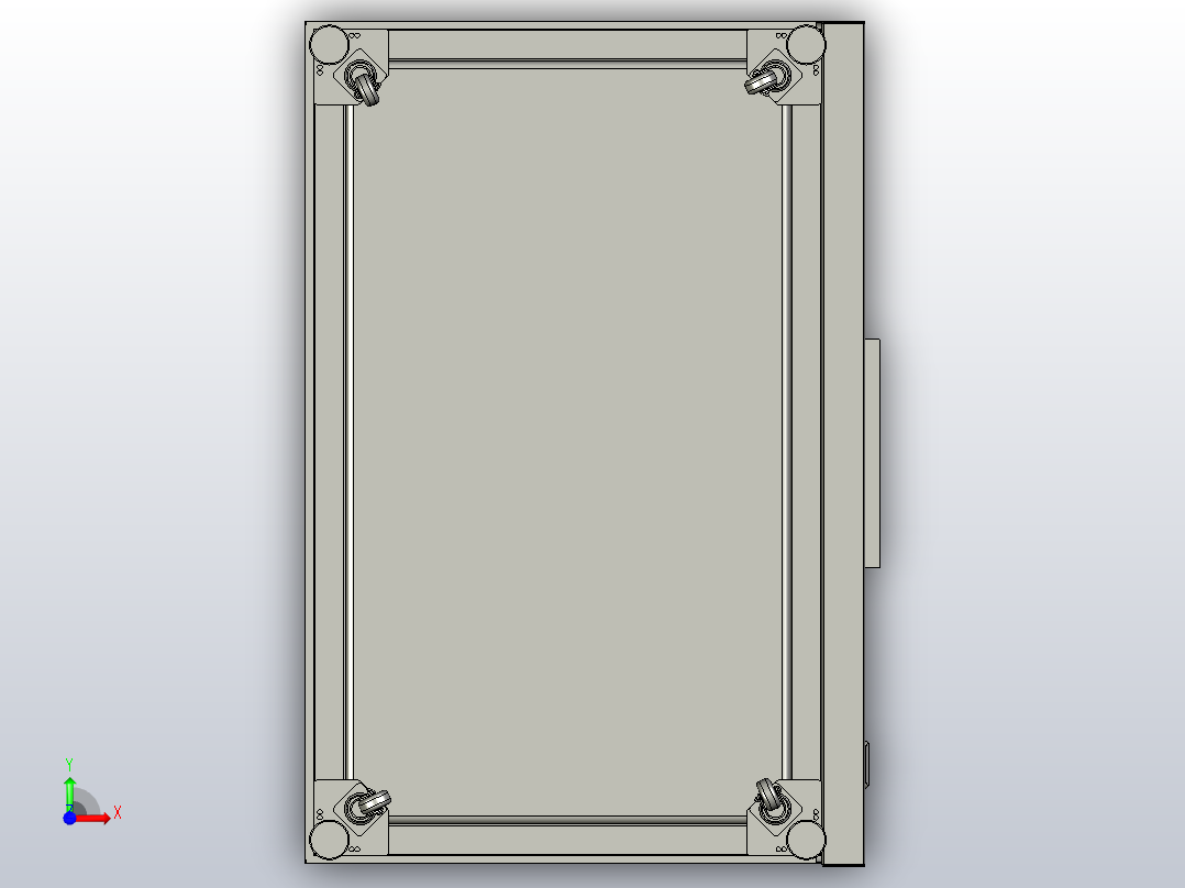 自动化设备电箱，电控箱前视图