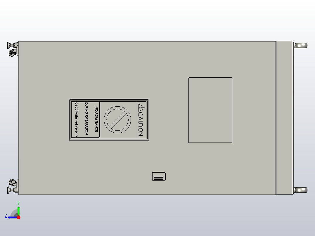 自动化设备电箱，电控箱右视图