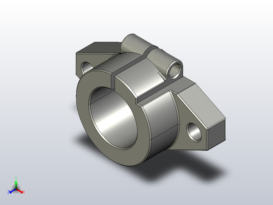 轴支撑SHF(不同尺寸)正等轴测图
