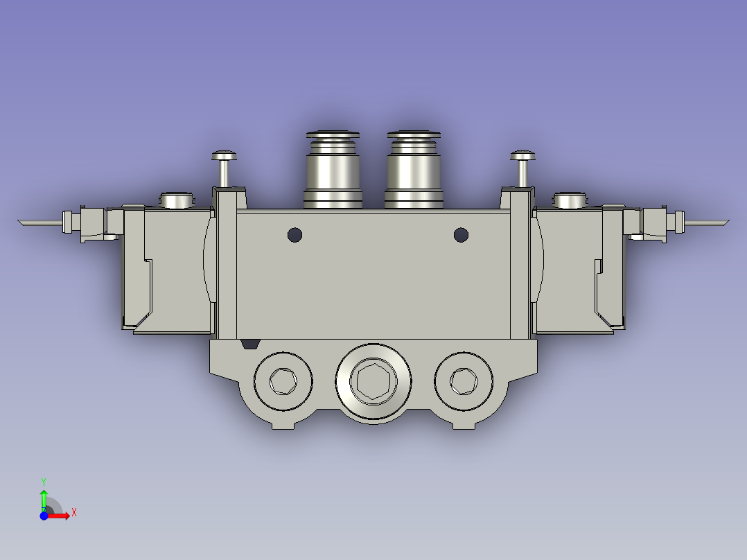 OP20-流线电磁阀组件8位FESTO前视图