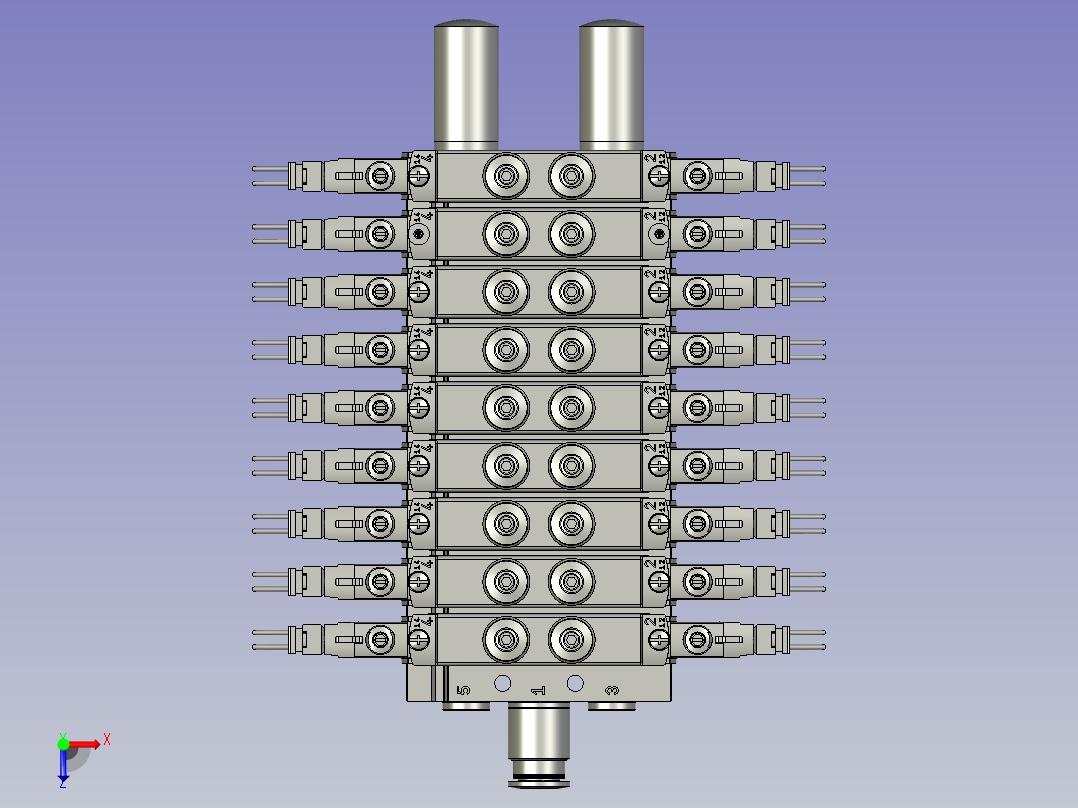 OP20-流线电磁阀组件8位FESTO俯视图