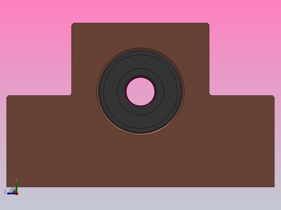 滚珠丝杆支撑座固定座BUN10右视图