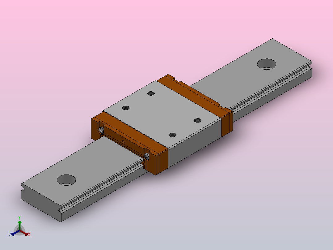 MSD-M╱LM直线导轨[MSD12ME1R150EZ0CI]正等轴测图