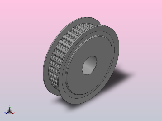 标准型梯形齿同步带轮XL型_SXLHC-36-050-dc16-A正等轴测缩略图