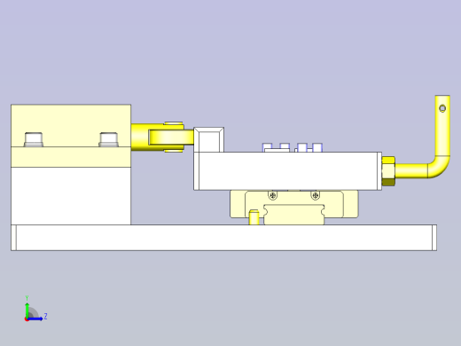 一款简易滑动位置分度机构三维模型左视缩略图