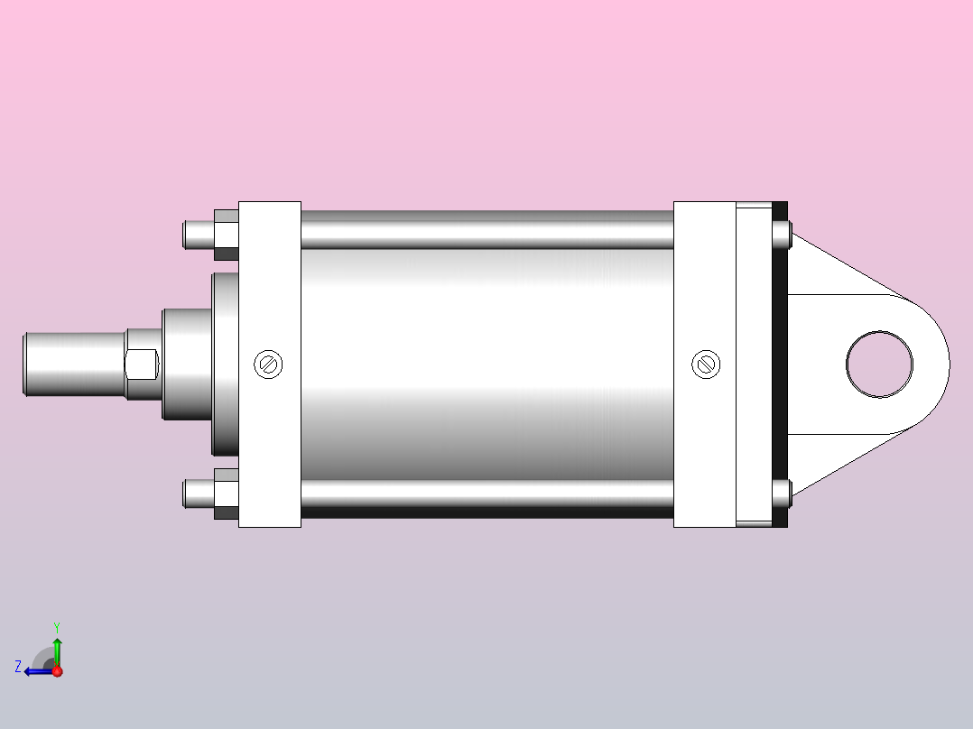气缸CS1CQ180-200右视图