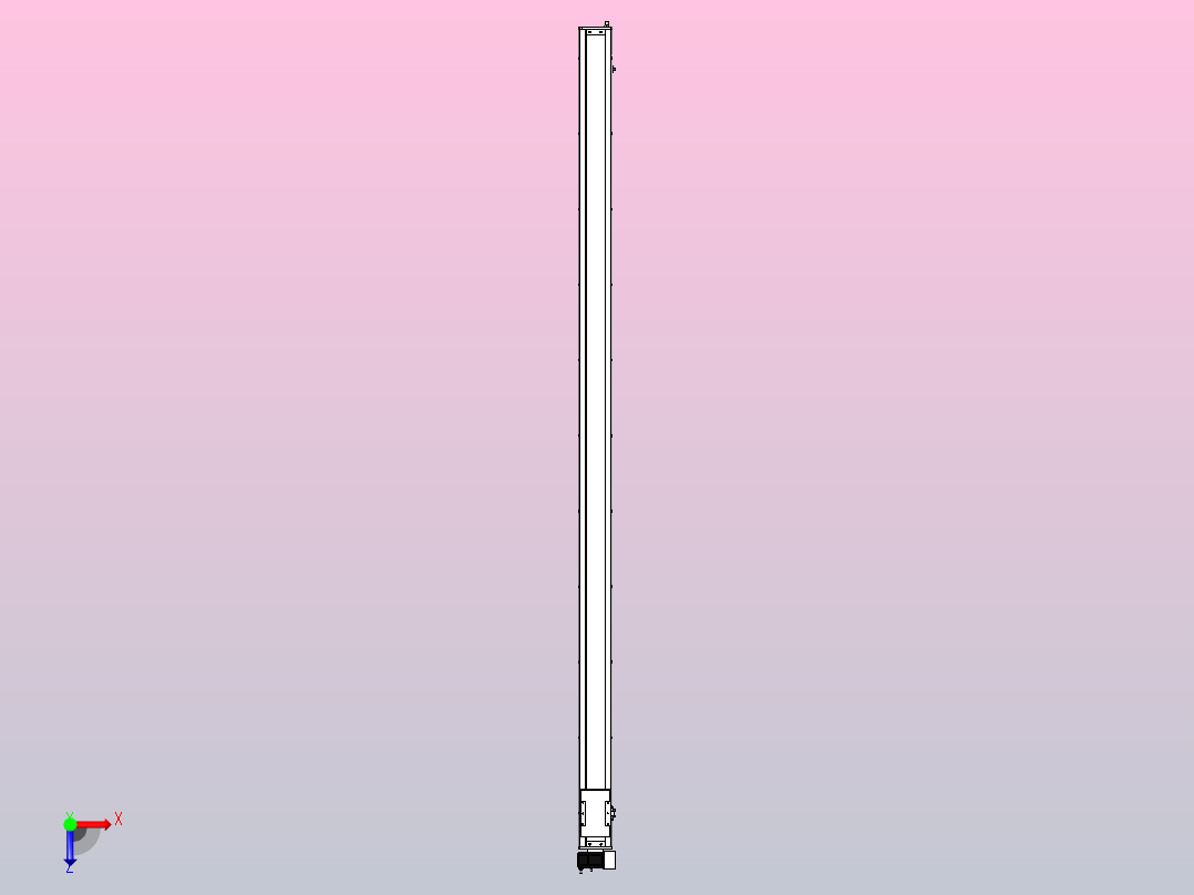 SCM14-2950-RU滚珠花健、支撑座、滚珠丝杠、交叉导轨、直线模组俯视图