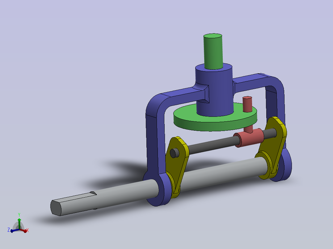摆动机构3D数模图纸 Solidworks设计 附平面工程图主视图