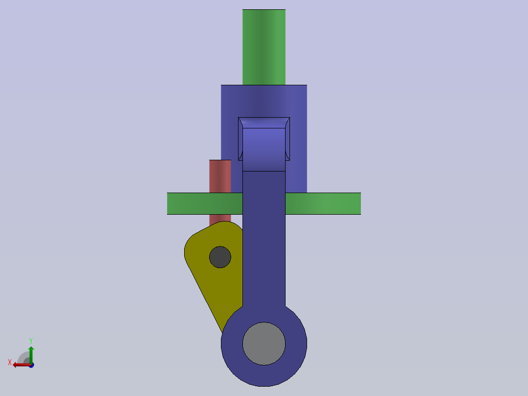摆动机构3D数模图纸 Solidworks设计 附平面工程图后视图