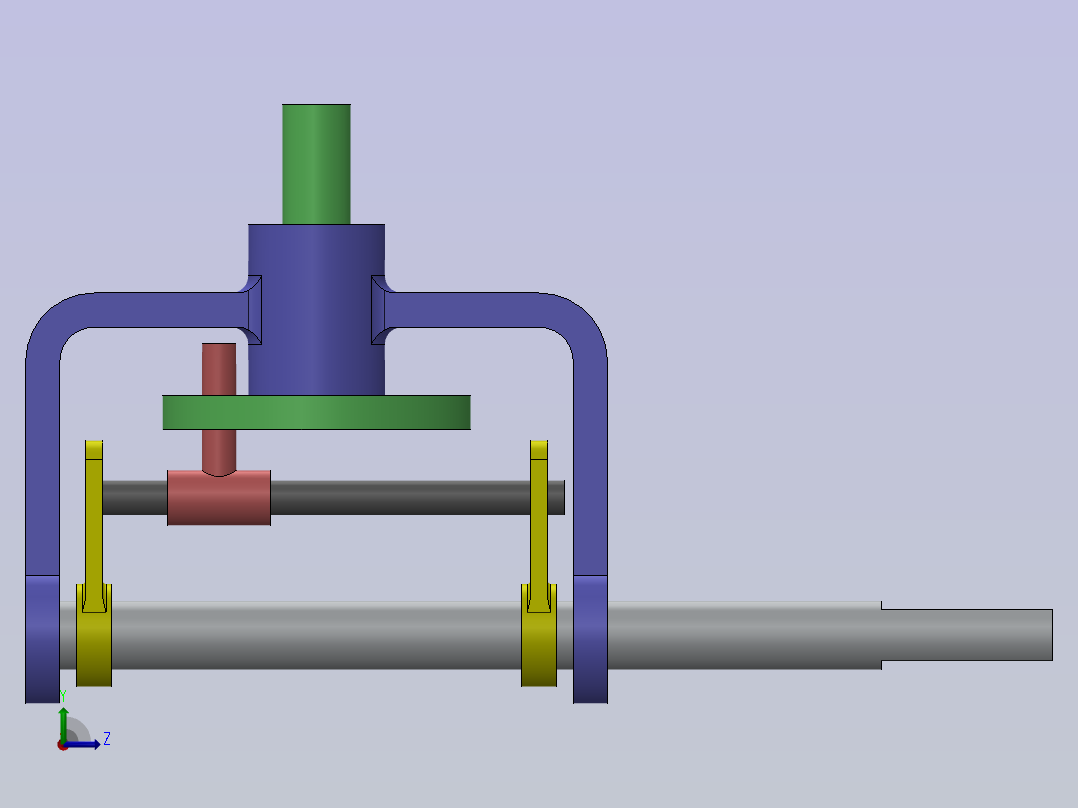 摆动机构3D数模图纸 Solidworks设计 附平面工程图左视图