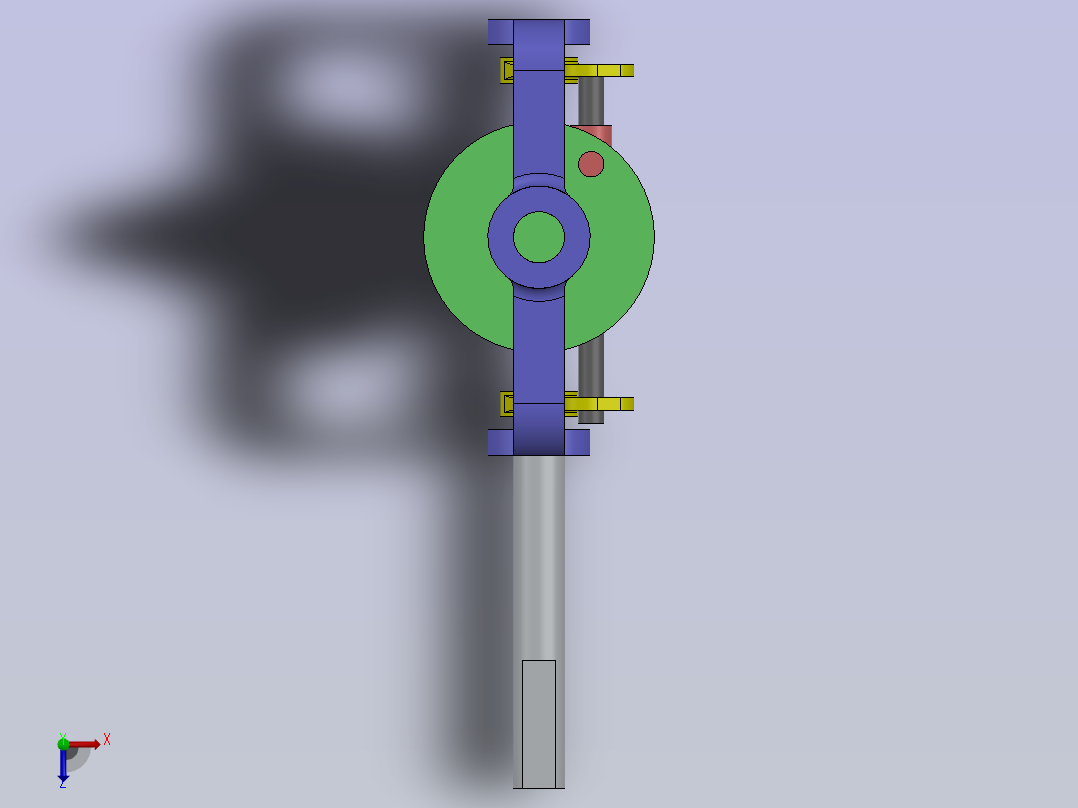摆动机构3D数模图纸 Solidworks设计 附平面工程图俯视图