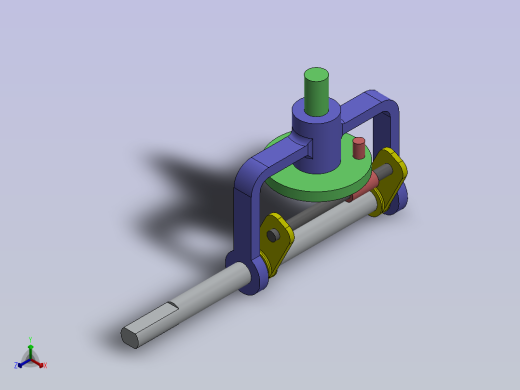 摆动机构3D数模图纸 Solidworks设计 附平面工程图正等轴测缩略图