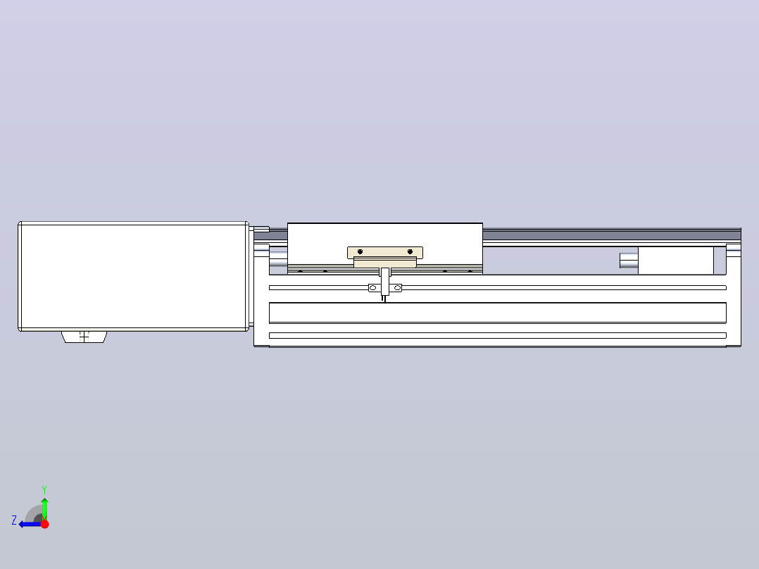 皮带直线轴半封闭可选导轨TPA-HNB-175D-140-L100-MR-Y-P75-N3右视图