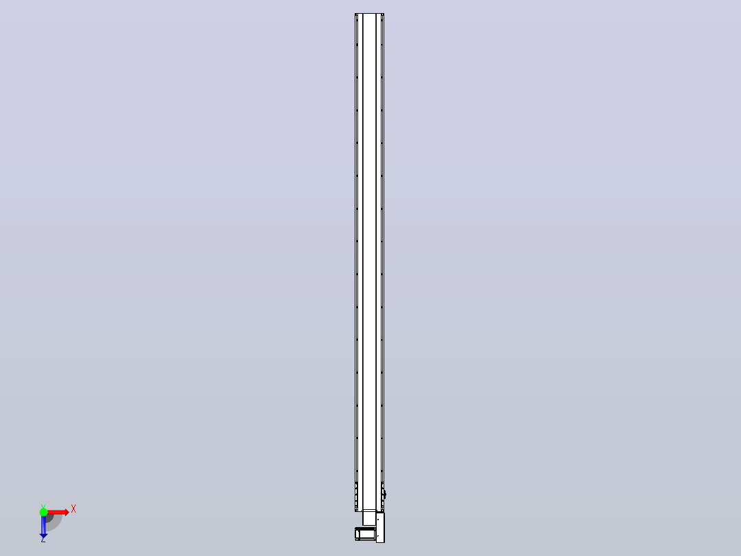 皮带直线轴半封闭可选导轨TPA-HNB-175D-140-L2750-MR-C-P75-N3俯视图