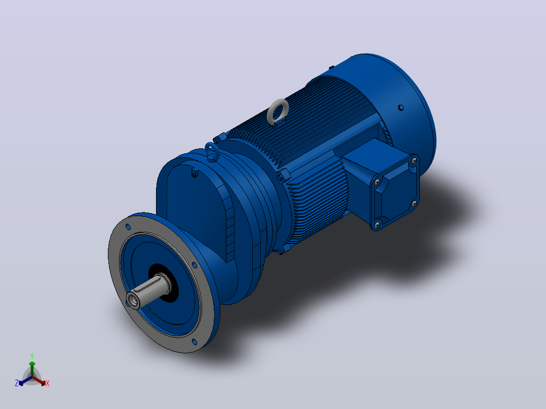 RXF87法兰轴伸式安装斜齿轮减速机RX87-Y7.5-4P-132M-M1-0°-Φ300主视图