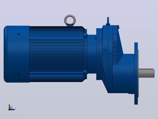RXF87法兰轴伸式安装斜齿轮减速机RX87-Y7.5-4P-132M-M1-0°-Φ300左视缩略图
