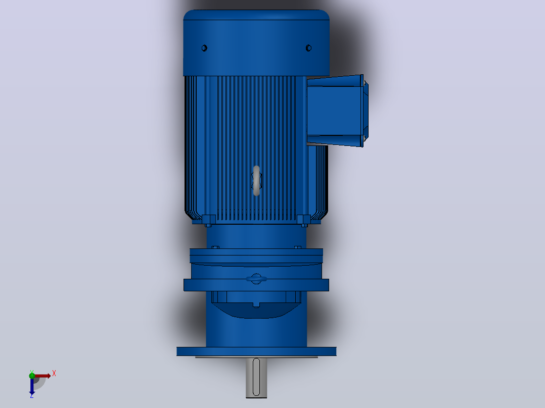 RXF87法兰轴伸式安装斜齿轮减速机RX87-Y7.5-4P-132M-M1-0°-Φ300俯视图