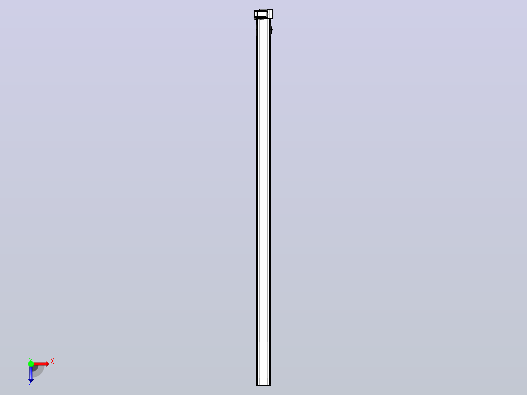皮带直线轴半封闭可选导轨TPA-HNB-105D-90-L2500-LU-Y-P20-N3俯视图