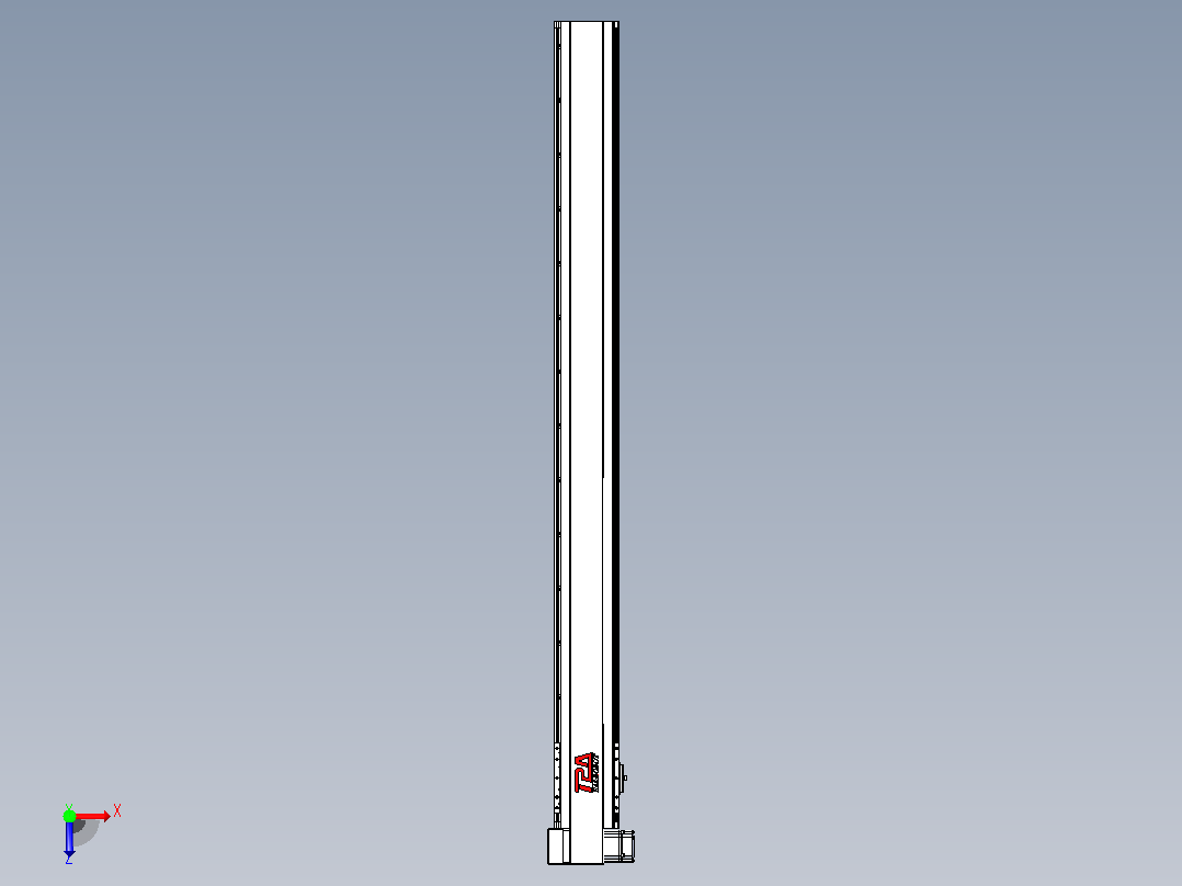 皮带直线轴半封闭可选导轨TPA-HNB-120D-110-L1250-LP-C-P40-N3俯视图