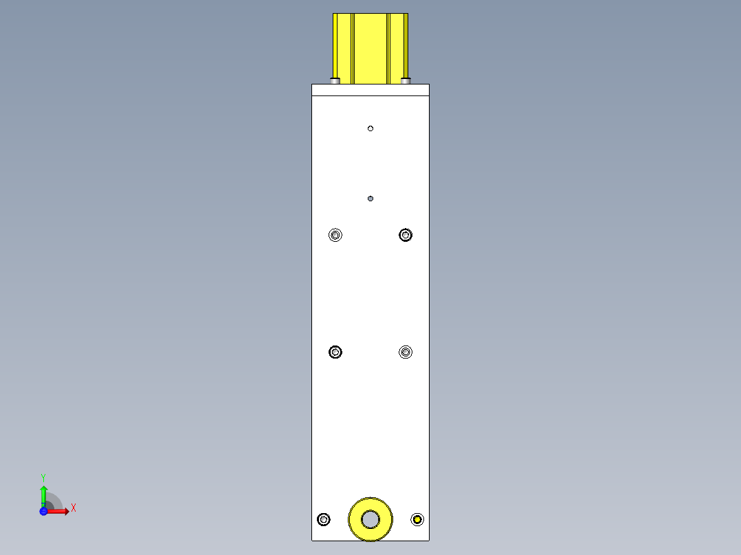 冲压模具位置调整组件前视图