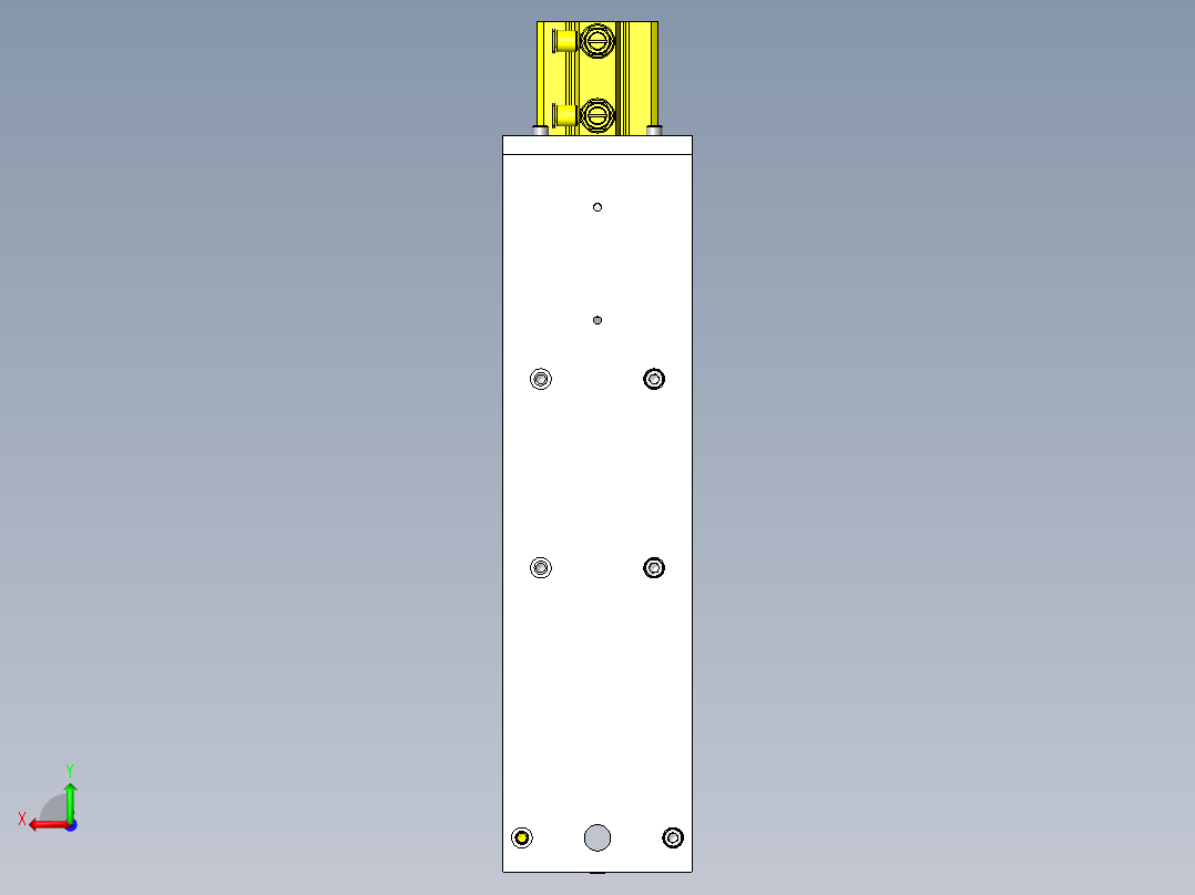 冲压模具位置调整组件后视图
