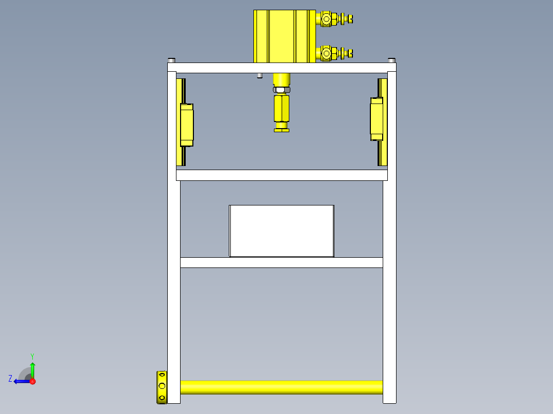 冲压模具位置调整组件右视图