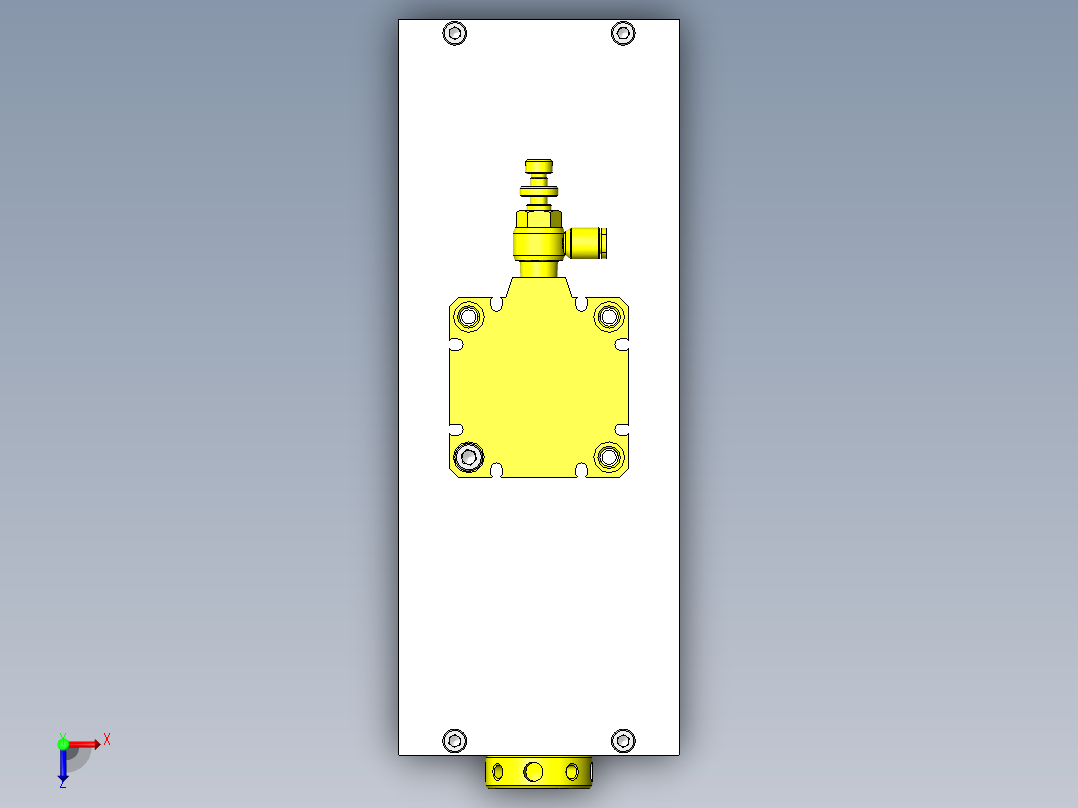 冲压模具位置调整组件俯视图