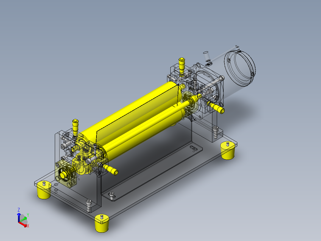 垫片气泡押出夹具正等轴测图