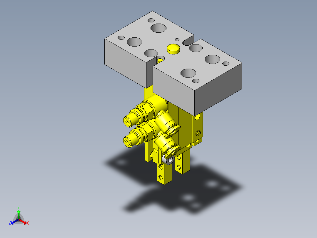 机械压入结构正等轴测图