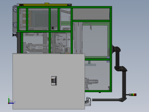 ECU自动上下料、激光打标及合成设备sw16可编辑左视缩略图