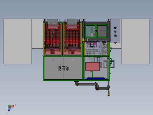 ECU自动上下料、激光打标及合成设备sw16可编辑俯视缩略图