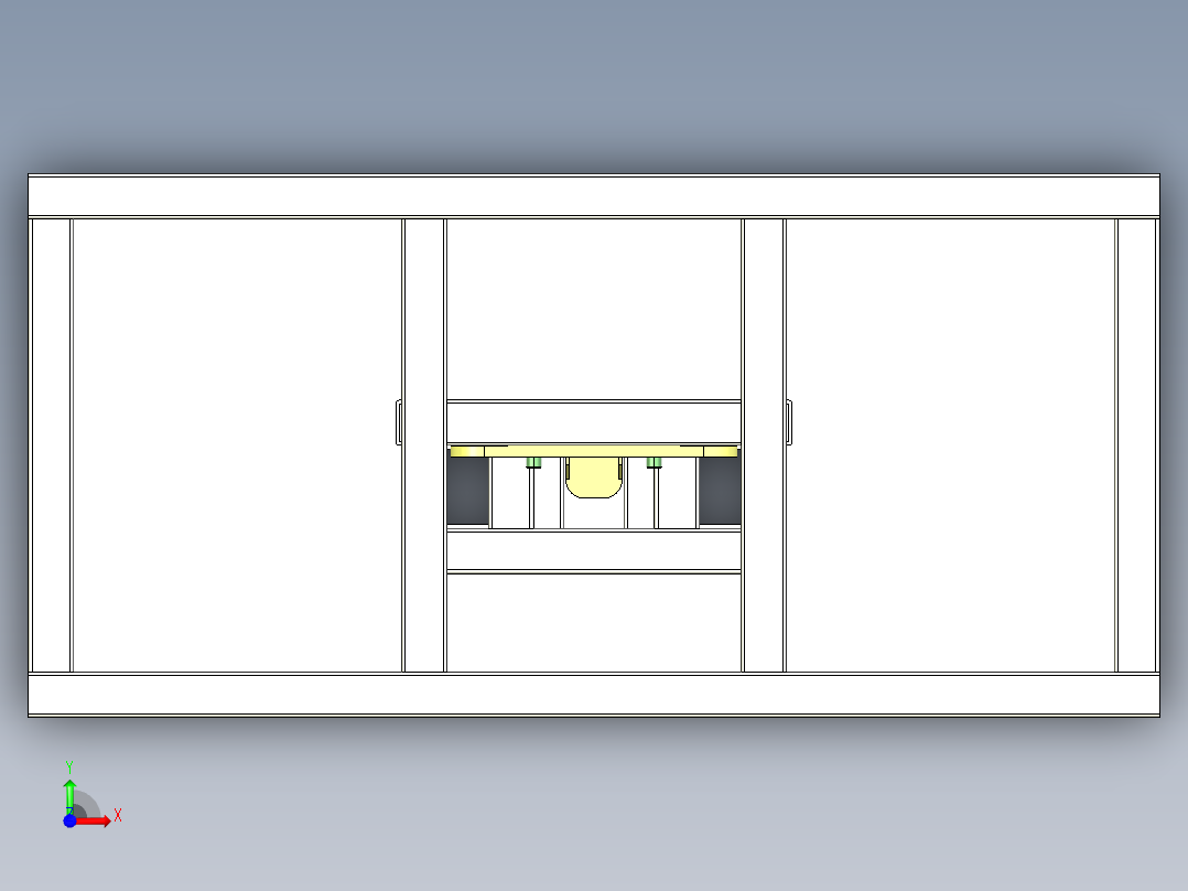 yggx50 滚弯机3D模型前视图