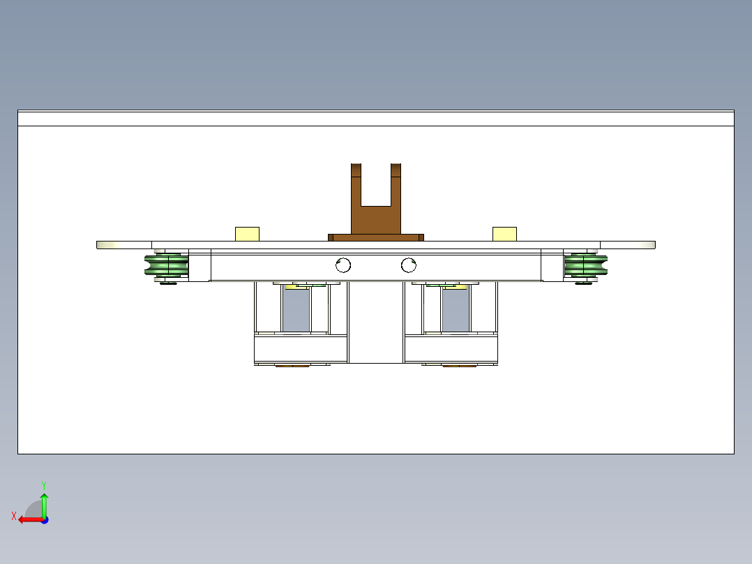 yggx50 滚弯机3D模型后视图