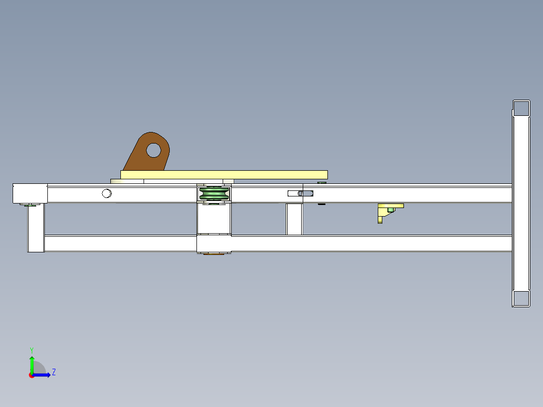 yggx50 滚弯机3D模型左视图