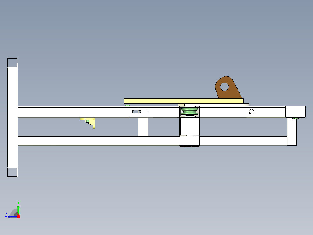 yggx50 滚弯机3D模型右视图