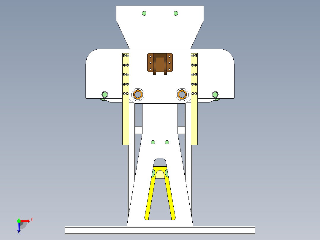 yggx50 滚弯机3D模型俯视图