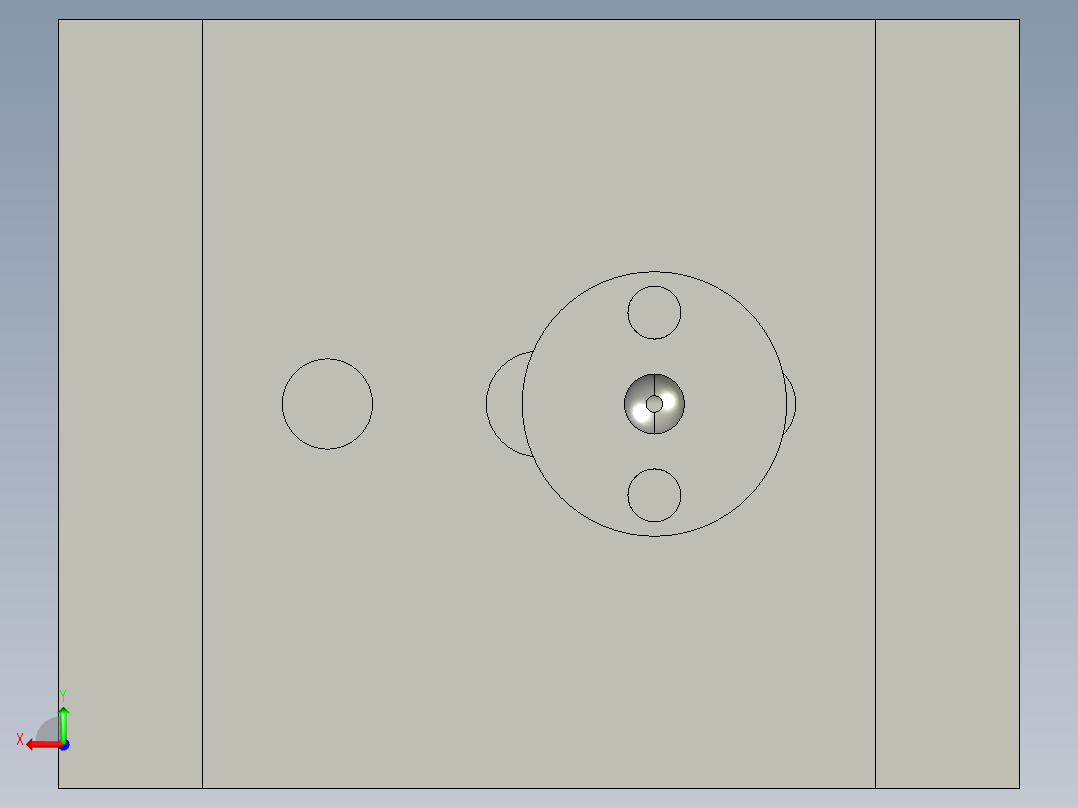 蜡烛座注塑模具设计后视图