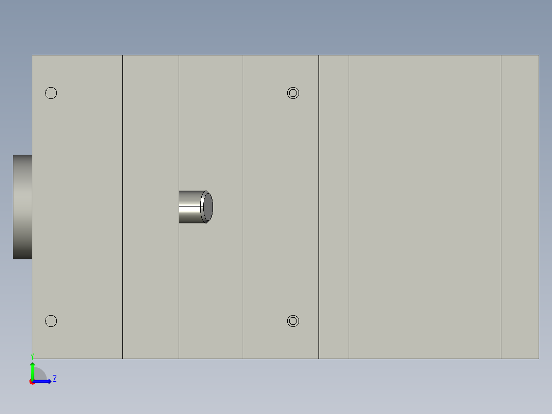 蜡烛座注塑模具设计左视图
