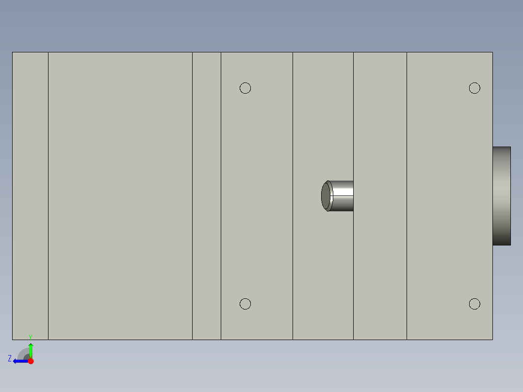 蜡烛座注塑模具设计右视图