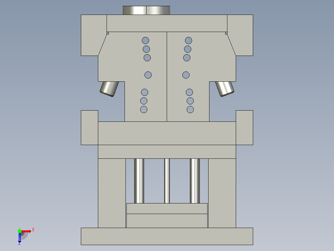 蜡烛座注塑模具设计俯视图