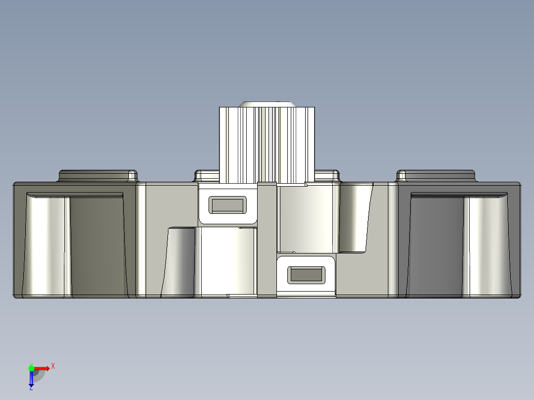 模块化行星减速器3D数模图纸 STP格式俯视图