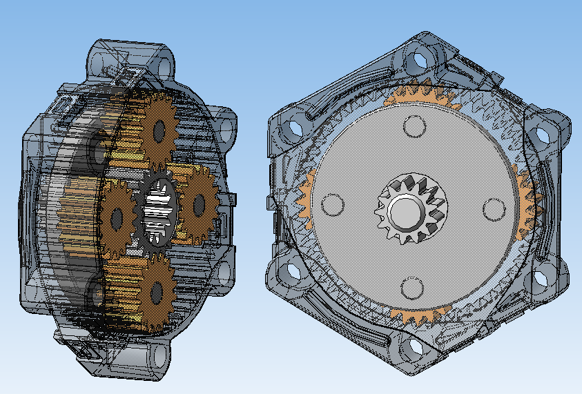 模块化行星减速器3D数模图纸 STP格式