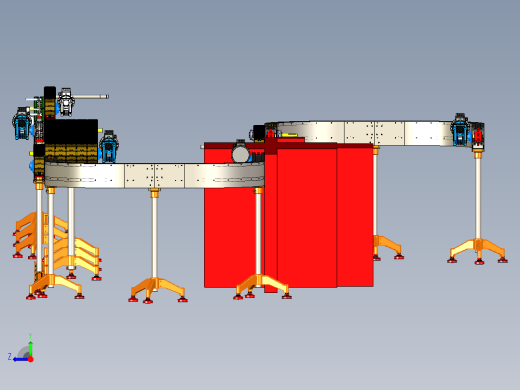 conveyor-355 U型输送带3D数模图纸 x_t格式右视缩略图