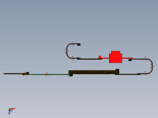 conveyor-355 U型输送带3D数模图纸 x_t格式俯视缩略图