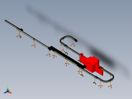 conveyor-355 U型输送带3D数模图纸 x_t格式正等轴测缩略图