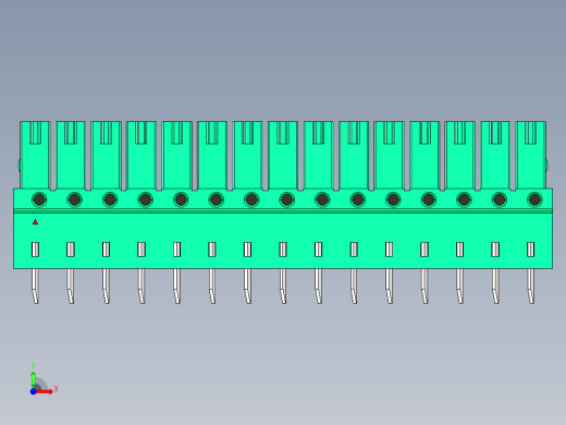 DEGSON 15EDG 系列 3.5mm 插拔式接线端子 FullPack-15EDGB-3.5-15P-14-00AH前视缩略图