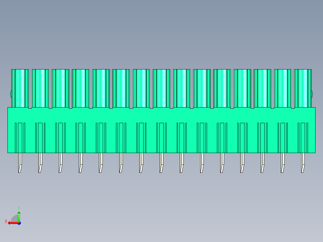 DEGSON 15EDG 系列 3.5mm 插拔式接线端子 FullPack-15EDGB-3.5-15P-14-00AH后视图