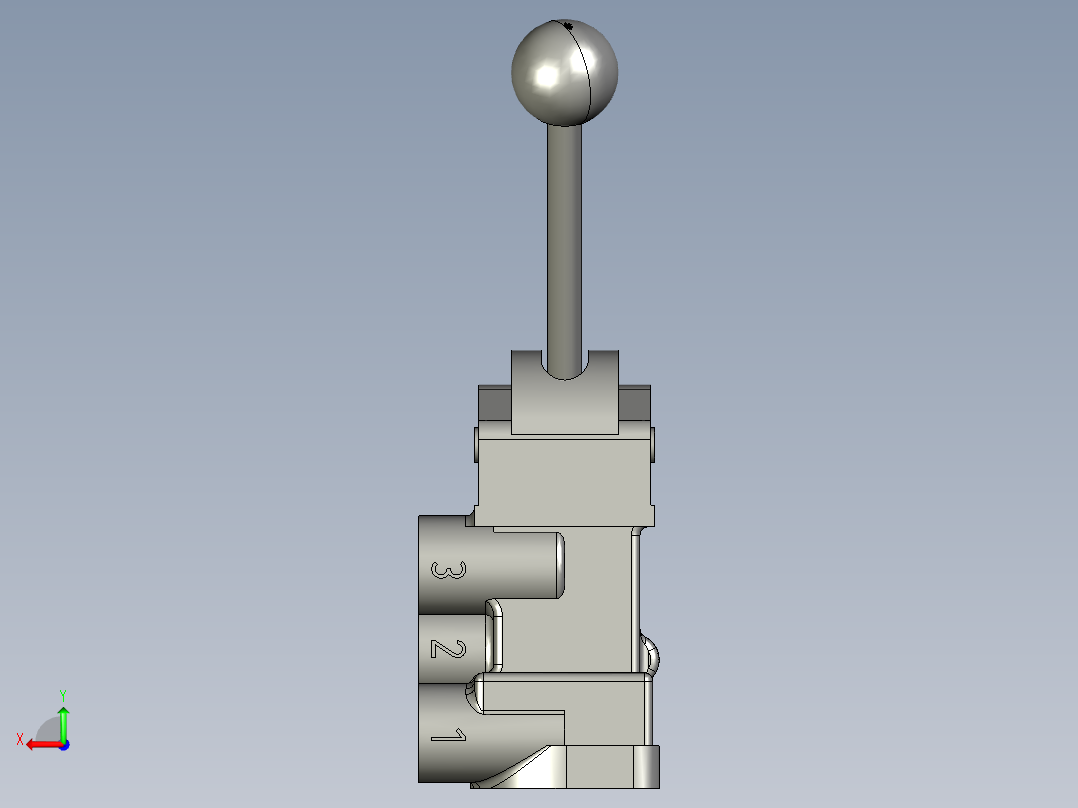 驻车制动阀后视图