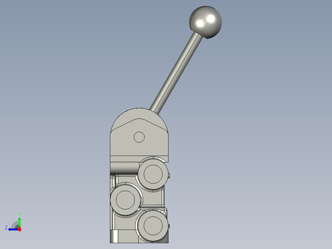 驻车制动阀右视图