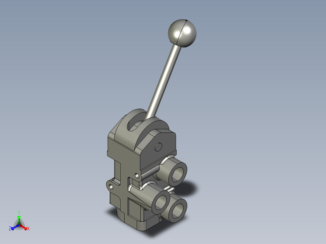 驻车制动阀正等轴测图